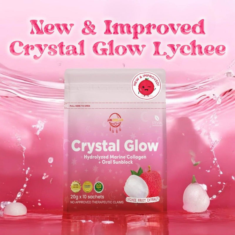 Crystal Glow (Collagen + Oral Sunblock) Lychee 20g x 10 Sachet