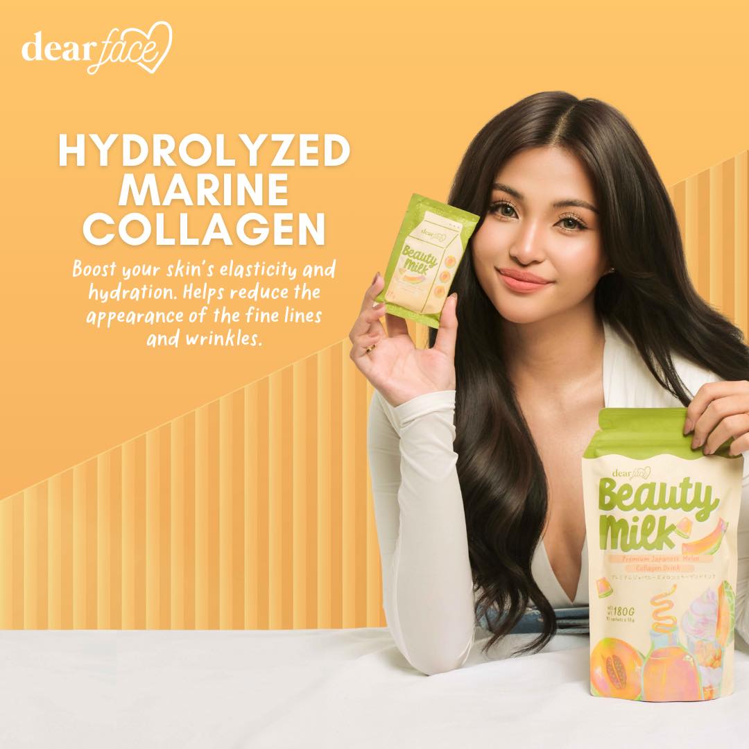 DEAR FACE Beauty Milk Collagen Drink (Premium Japanese Melon) - 10 Sachets