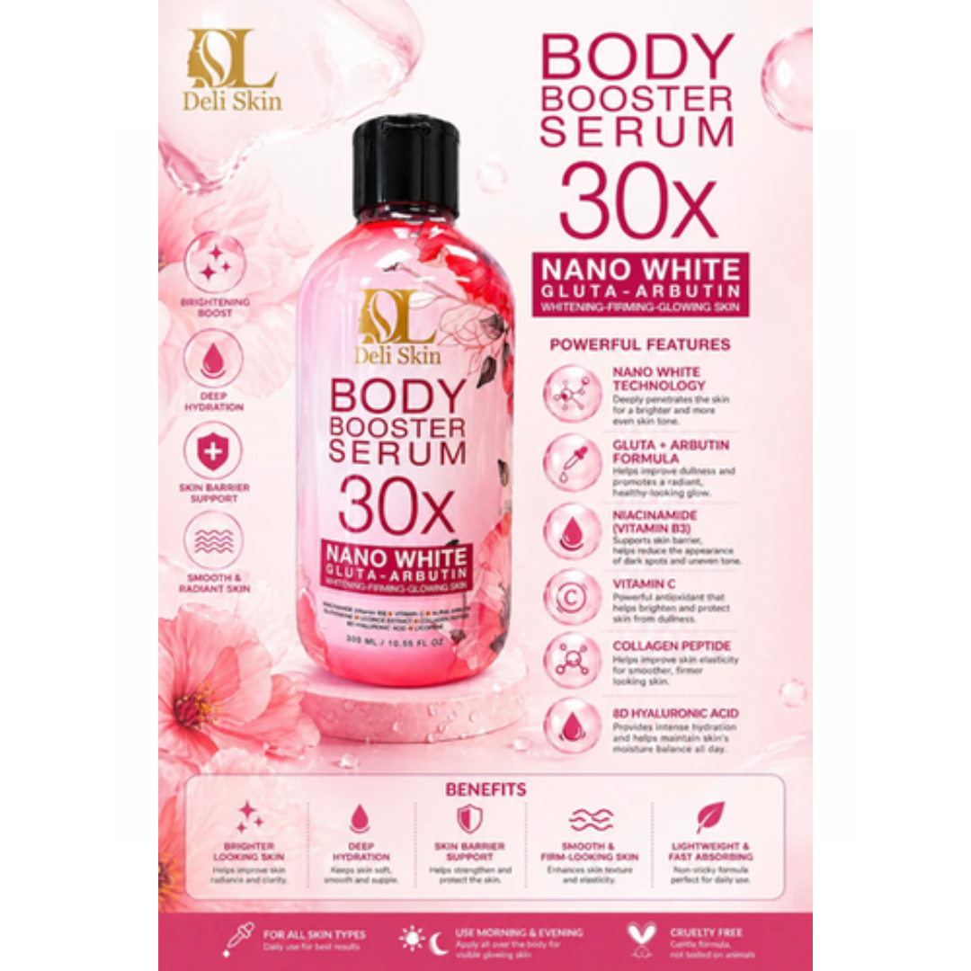 DELI SKIN Body Booster Serum (30x Nano White Gluta-Arbutin) 300ml