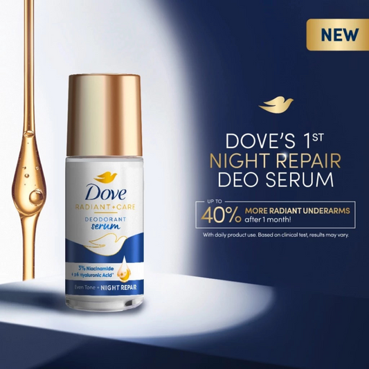 DOVE Radiant + Care Deodorant Serum Roll (Niacinamide + Hyaluronic Acid) 45ml