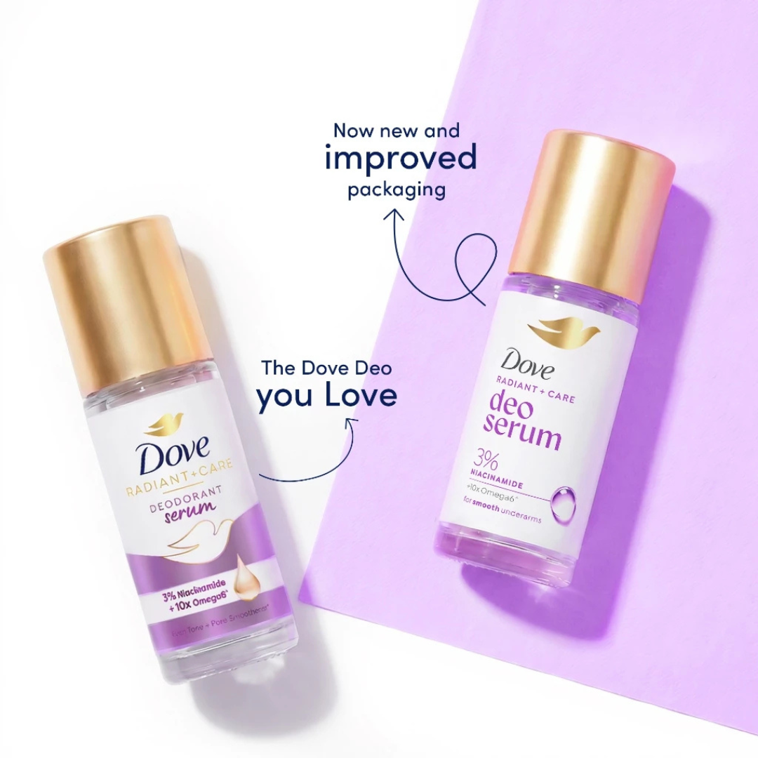 DOVE Radiant + Care Deodorant Serum Roll (Niacinamide + Omega 6) 45ml