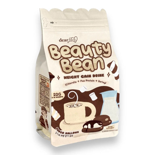 Dear Face Beauty Bean Choco Mallows (Chlorella, Pea Protein, Barley) Weight Gain Drink - 22g x 10 Sachets