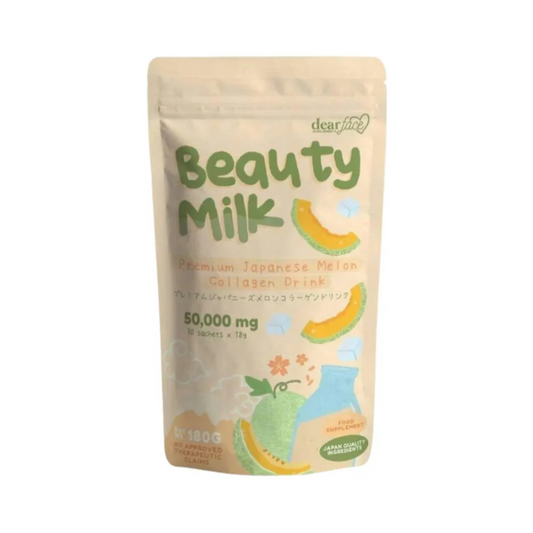 Dear Face Beauty Milk (Premium Japanese Melon) Collagen Drink  18g x 10 Sachets