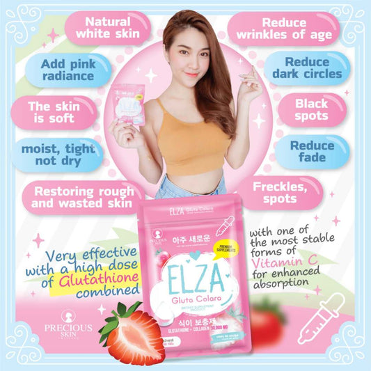 ELZA Gluta Colara (Glutathione + Collagen) by Precious Skin | 60 Capsules