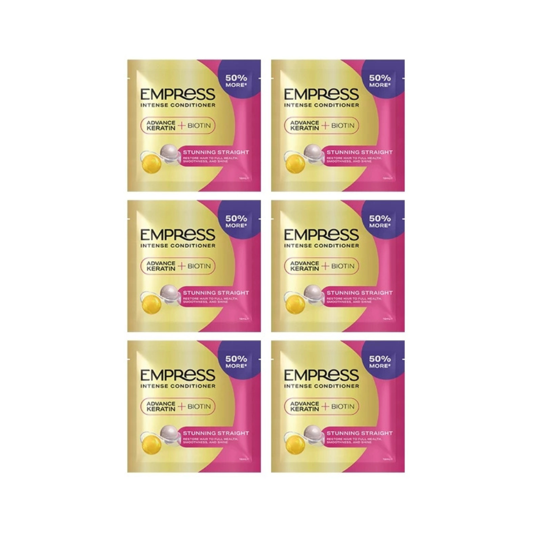 EMPRESS Intense Conditioner (Advance Keratin + Biotin, Stunning Straight) 18ml - 6 Sachets
