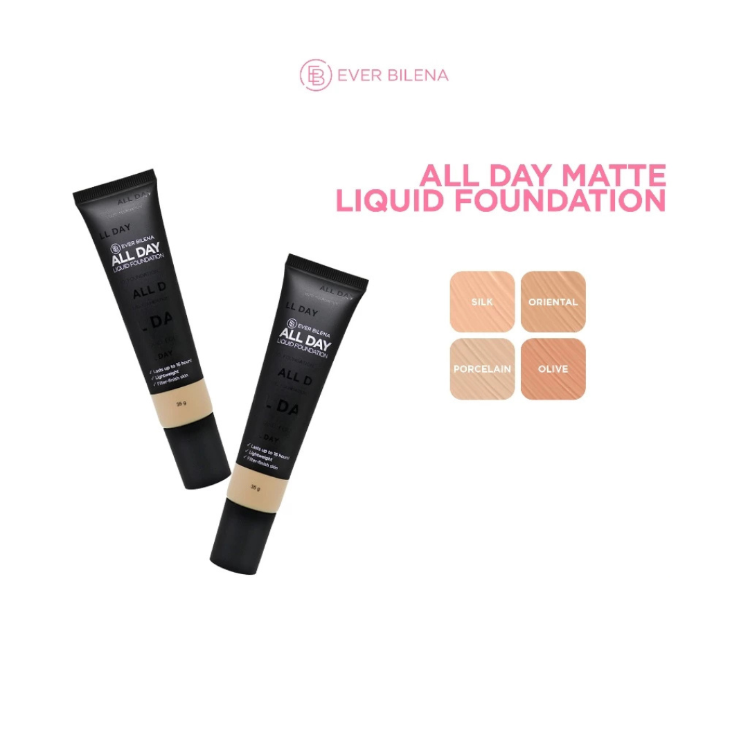 EVER BILENA All Day Matte Liquid Foundation (SPF11) 35g