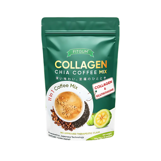 FITGUM Collagen Chia Coffee Mix - 10 Sachets