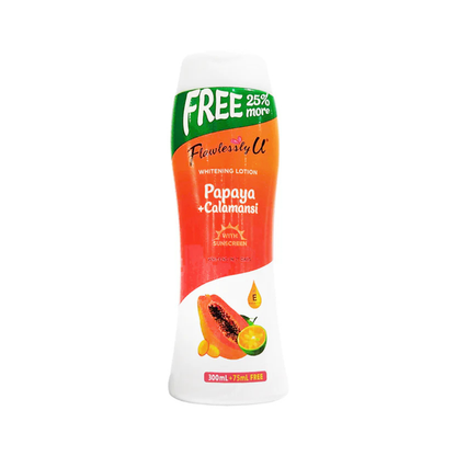 FLAWLESSLY U Whitening Lotion with Sunscreen (Papaya + Calamansi) | Choose Size