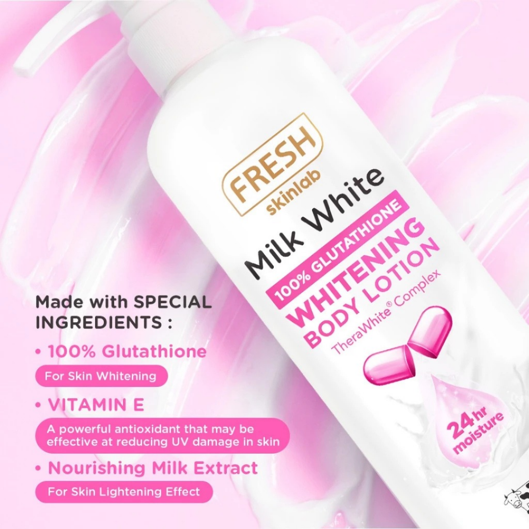 FRESH SKINLAB Milk White Whitening Body Lotion (Glutathione) 480ml