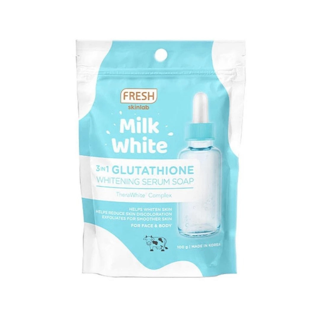 FRESH SKINLAB Milk White Whitening Serum Soap (3in1 Glutathione) 100g