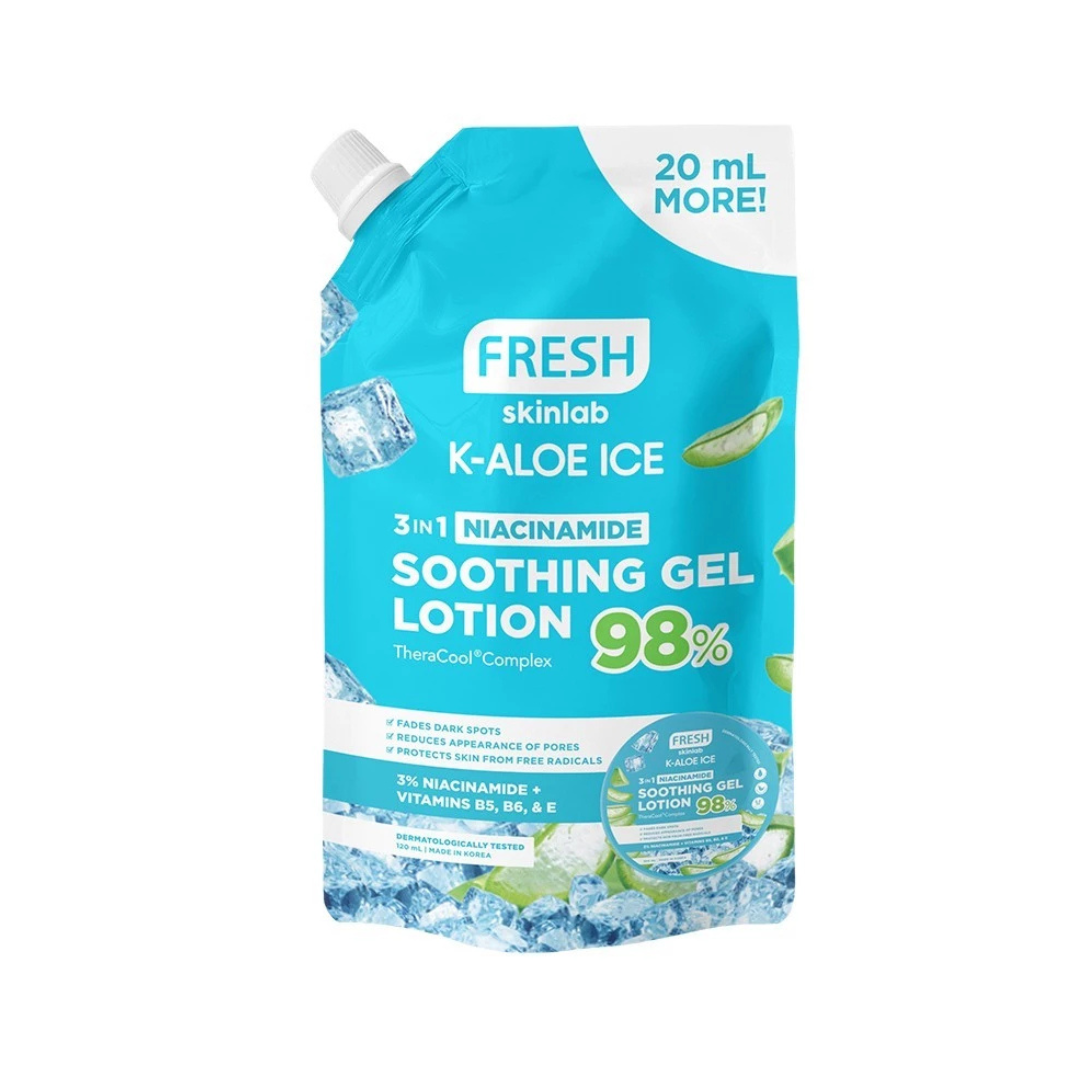FRESH SKINLAB K-Aloe Ice Soothing Gel Lotion (3in1 Niacinamide) 120ml