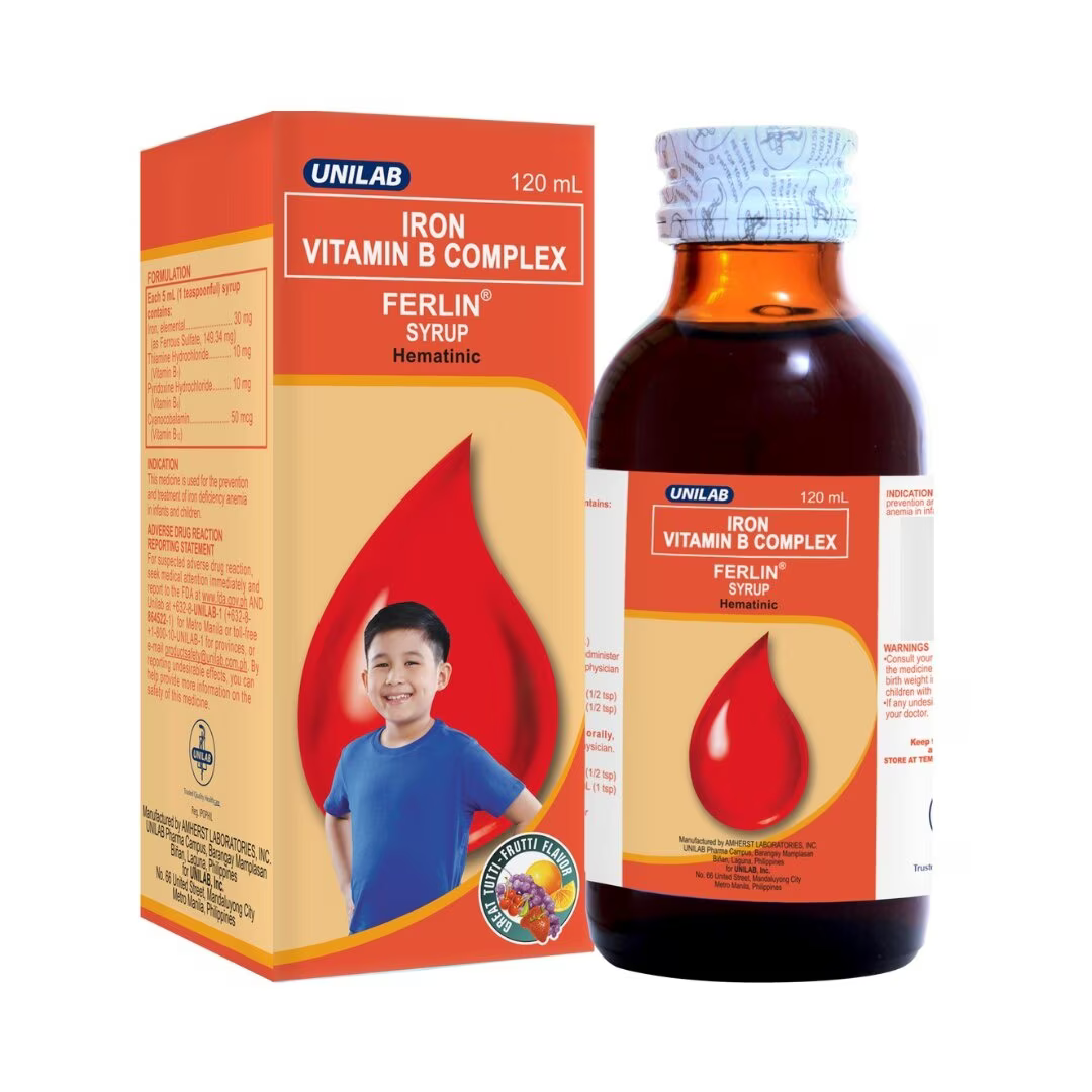 Ferlin Iron Vitamin B Complex Syrup 120ml