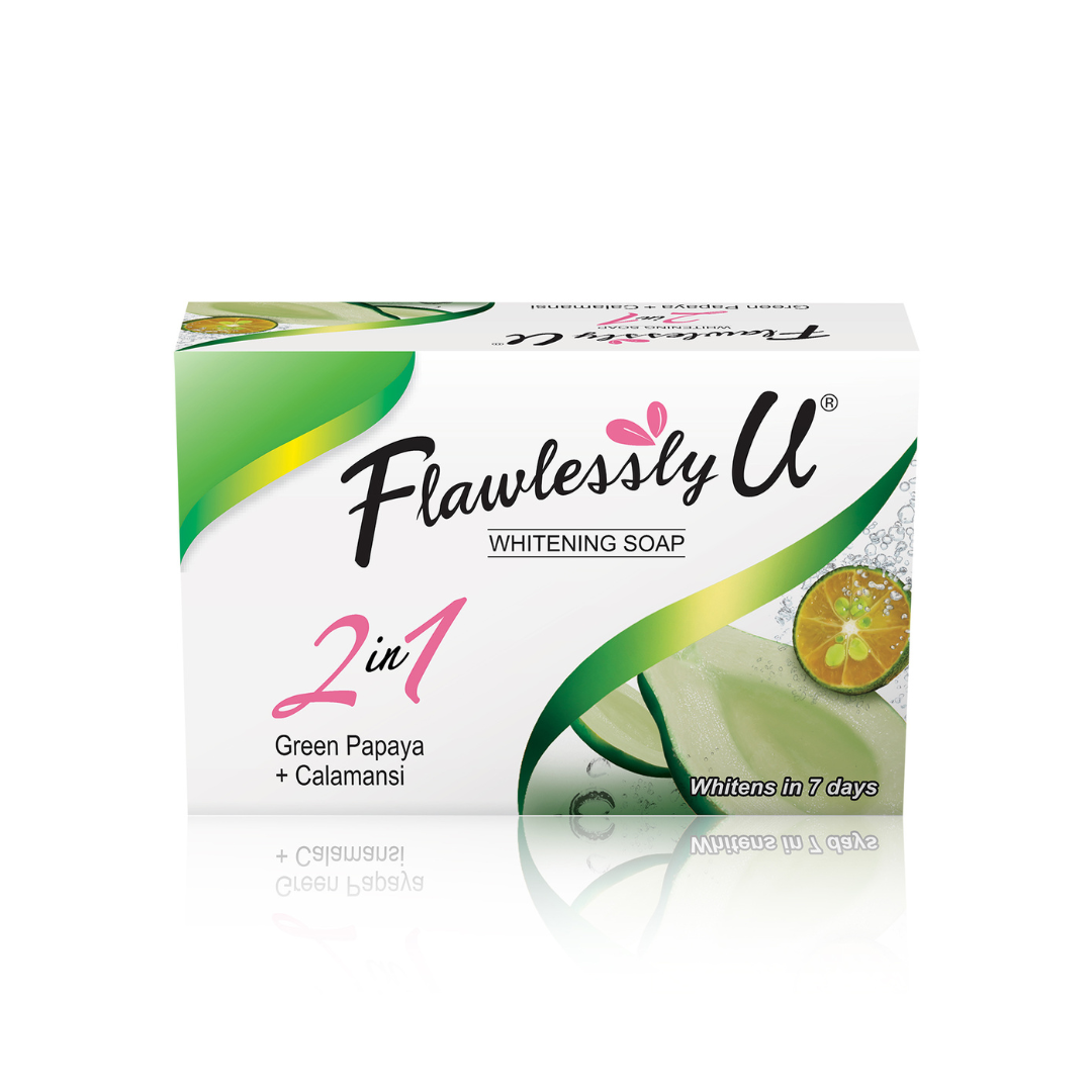 Flawlessly U 2in1 Whitening Soap (Green Papaya + Calamansi) 125g