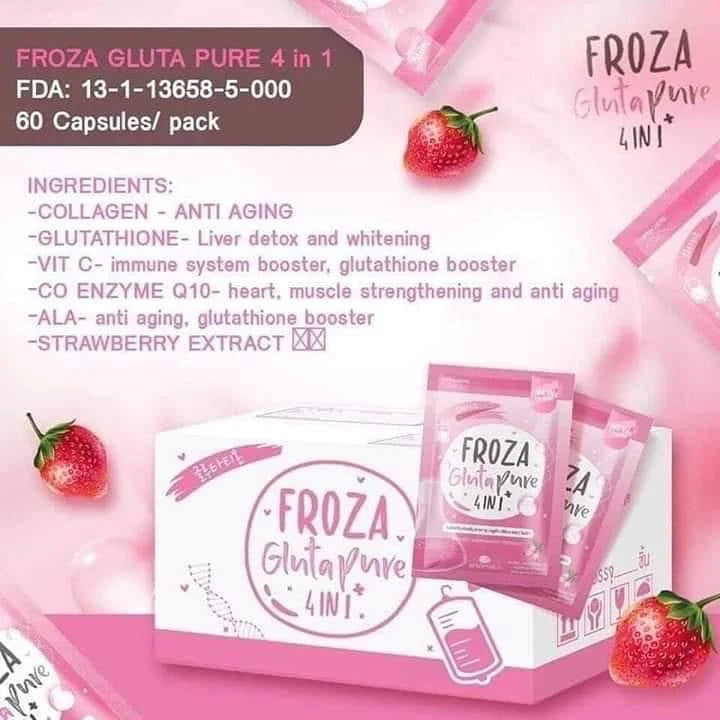 Froza Gluta Pure 4in1 (Glutathione, Ascorbic Acid) 60 Capsules