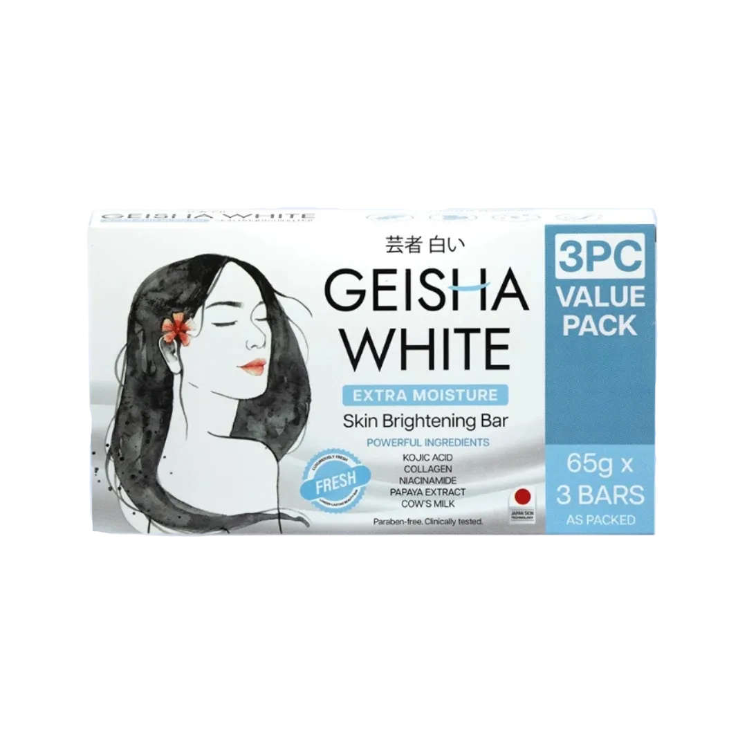 GEISHA WHITE Extra Moisture Skin Brightening Bar (Fresh) 