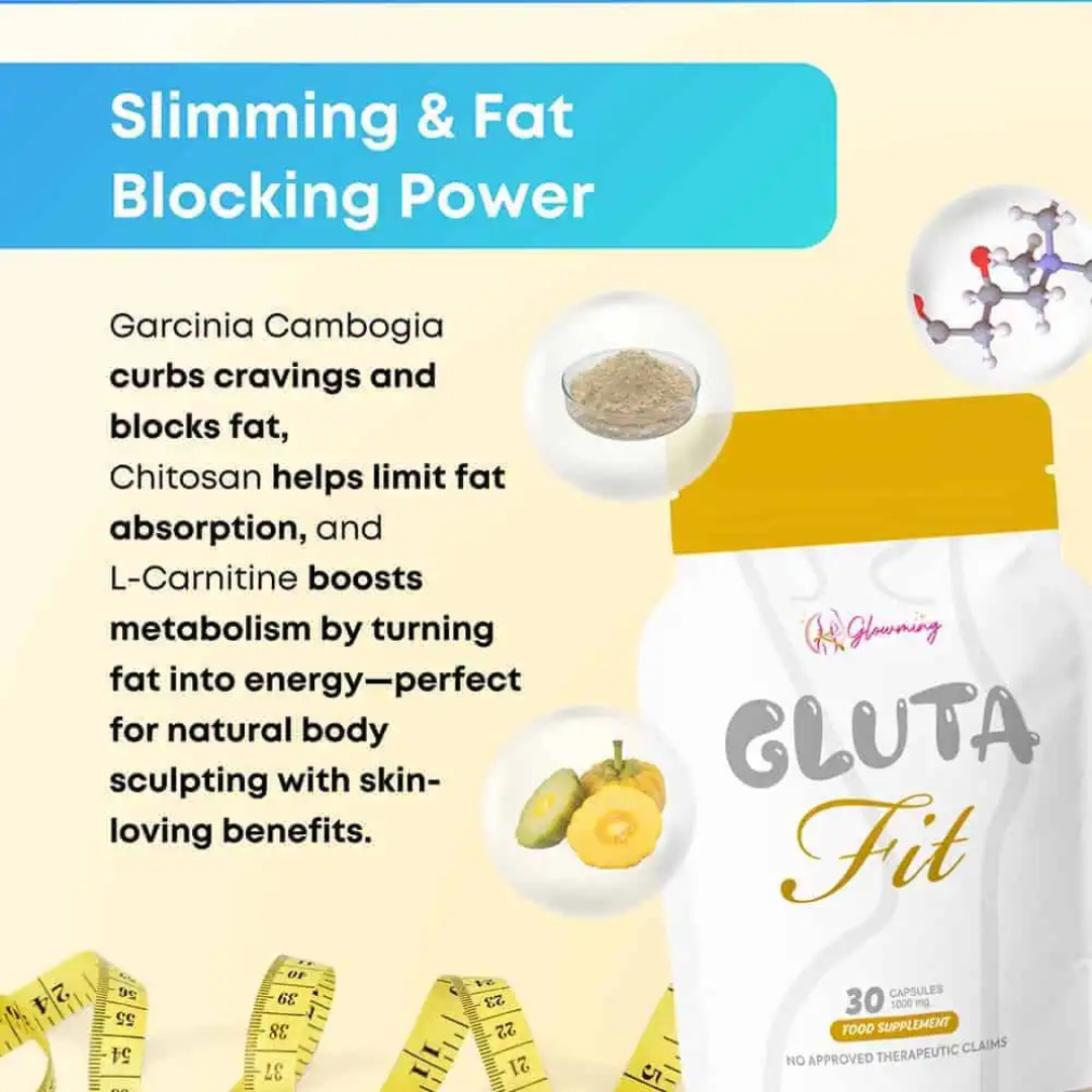 GLOWMING Gluta Fit (with Collagen and L-Carnitine) - 30 Capsules