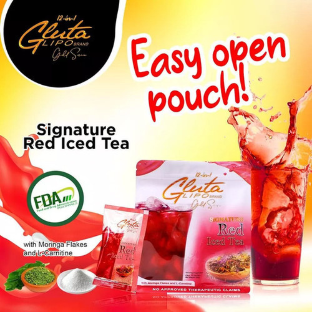 GLUTA LIPO Gold Series Signature (Red Iced Tea) - 10 Sachets