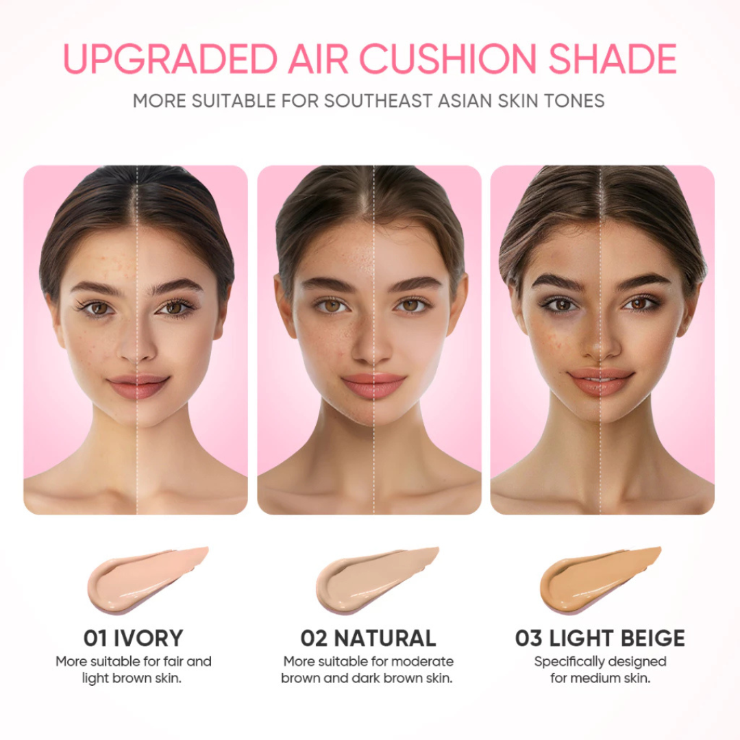 GMEELAN Black Truffle Cushion and Powder Foundation (BHA Repair High Cover)