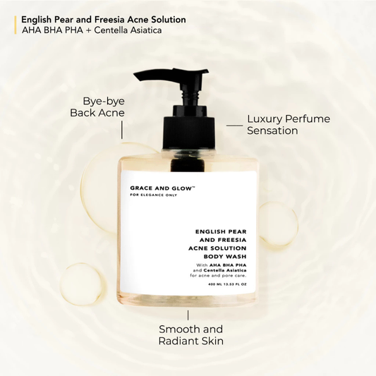 GRACE AND GLOW Anti Acne Solution Body Wash (AHA BHA PHA + Centella Asiatica) 400ml