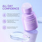 A lavender purple antiperspirant roll-on bottle labeled 'GRACE AND GLOW'