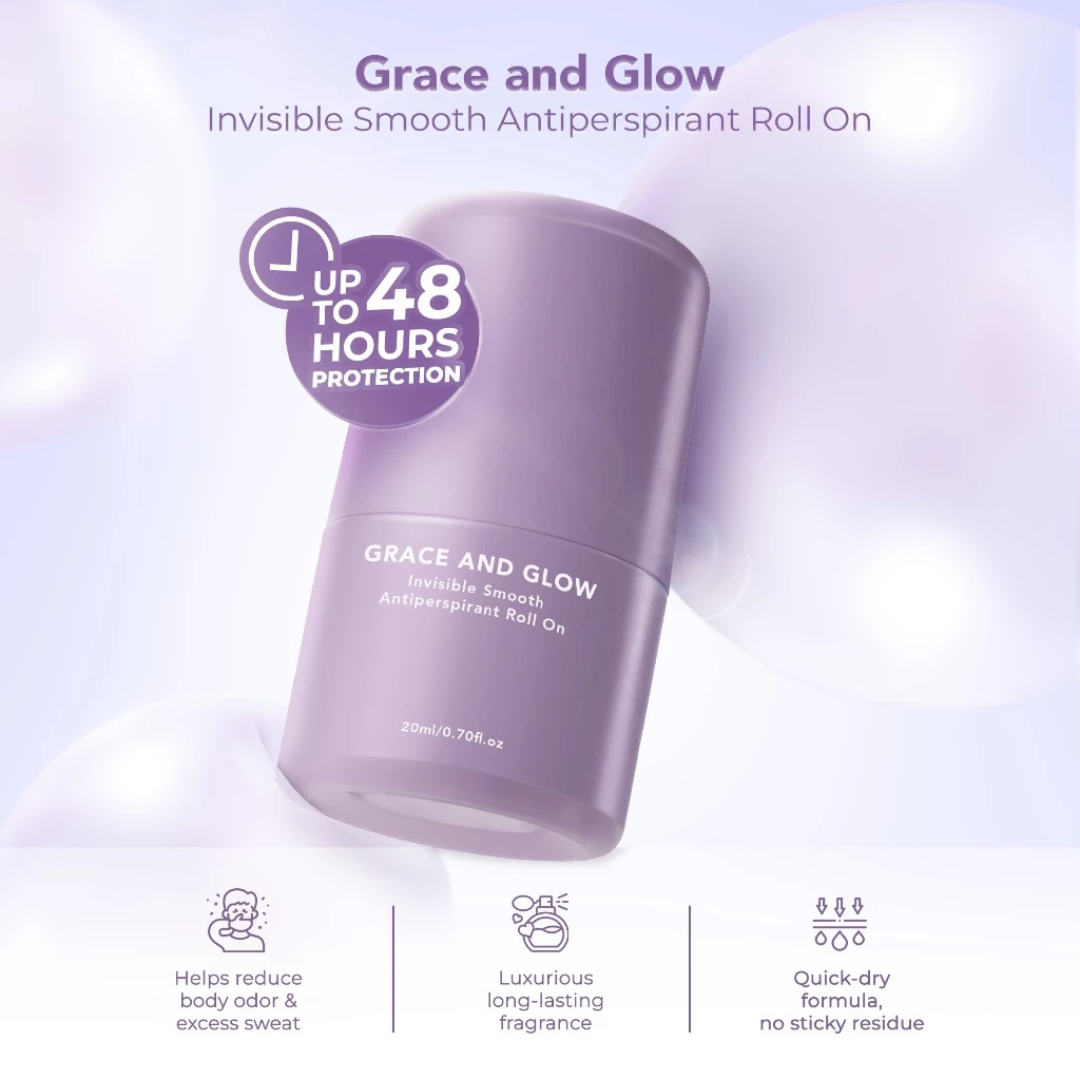 GRACE AND GLOW Antiperspirant Roll On (Invisible Smooth) 20ml