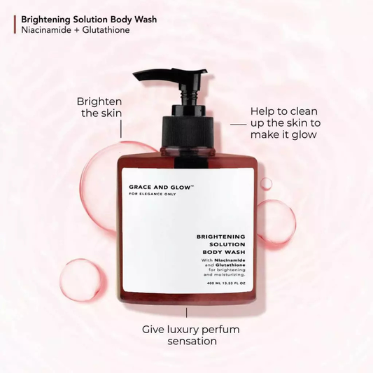 GRACE AND GLOW Brightening Solution Body Wash (Niacinamide + Glutathione) 400ml