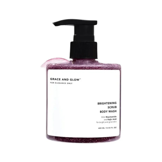 GRACE AND GLOW Scrub Body Wash (Brightening, Niacinamide + Kojic Acid) 400ml
