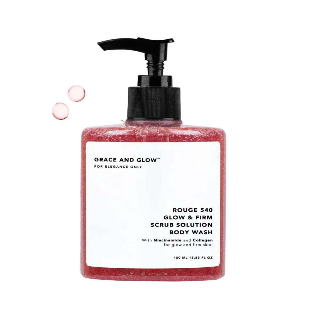 GRACE AND GLOW Scrub Body Wash (Rouge 540, Glow & Firm) 400ml
