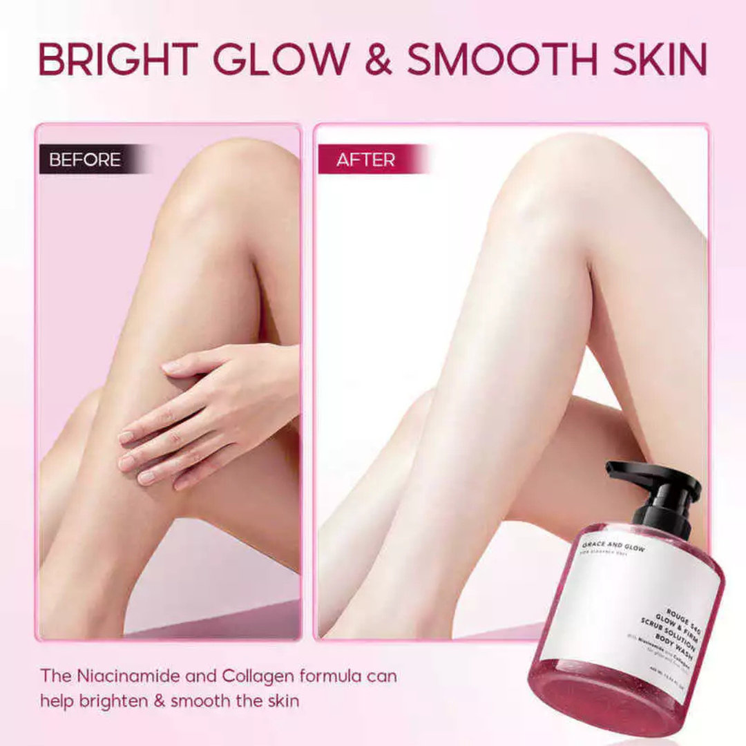 GRACE AND GLOW Scrub Body Wash (Rouge 540, Glow & Firm) 400ml