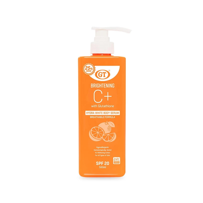 GT COSMETICS Brightening C+ Hydra White Body Serum (with Glutathione, SPF20) 500ml