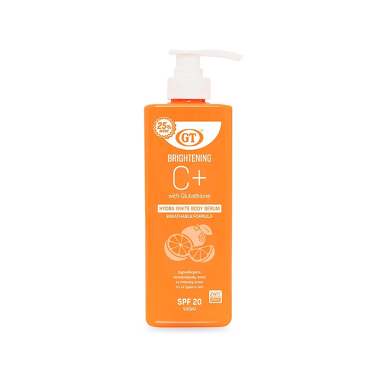 GT COSMETICS Brightening C+ Hydra White Body Serum (with Glutathione, SPF20) 500ml