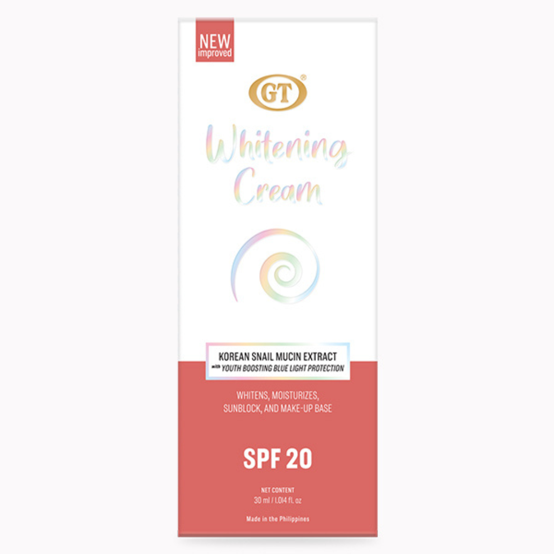 GT Cosmetics Whitening Cream SPF20 with Korean Snail Mucin Extract 30mL