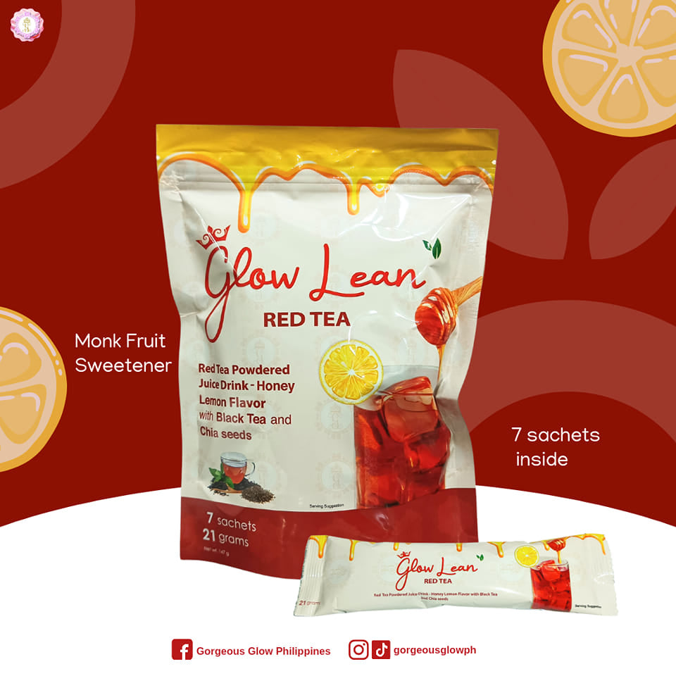 Glow Lean Red Tea w/ Vitamins, Collagen and Glutathione by Gorgeous ...
