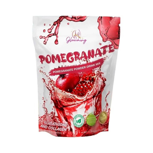 Glowming Glutathione & Collagen Powdered Drink Mix (Pomegranate) by CRIS COSMETICS - Net Wt. 200g