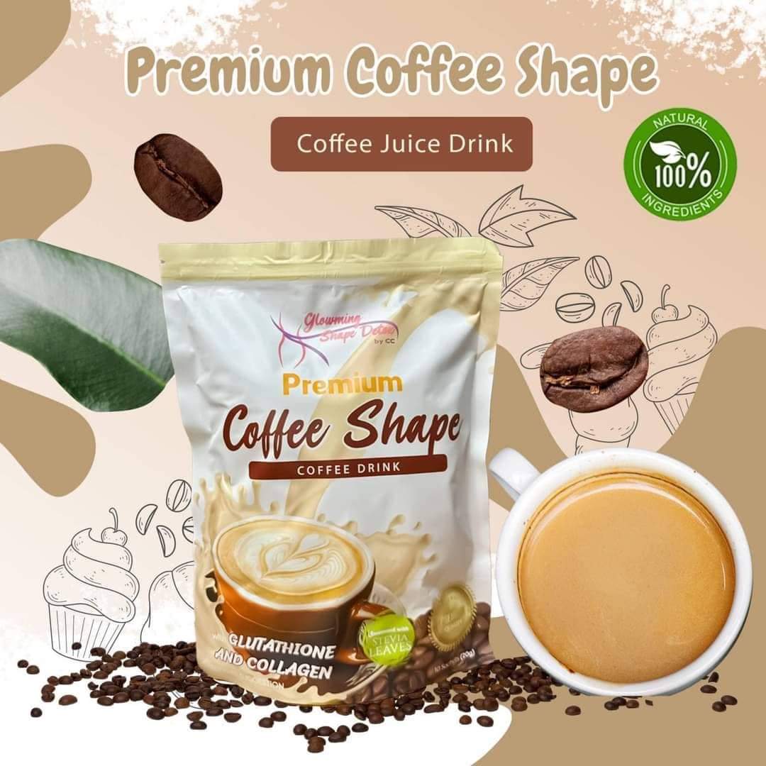 Glowming Shape Detox Premium Coffee Shape Drink (Glutathione & Collagen) by Cris Cosmetics - 10 Sachets