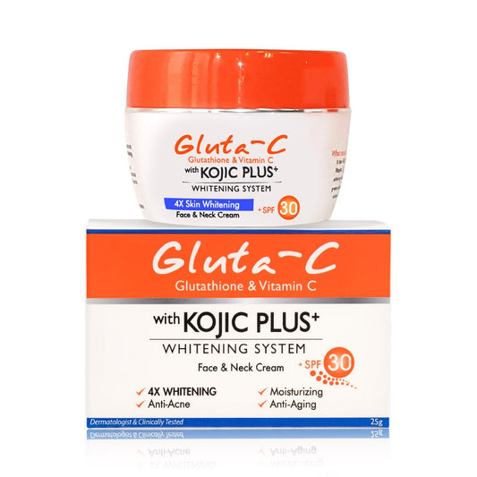 Gluta-C Whitening System Face and Neck Cream SPF30 (Glutathione & Vitamin C with Kojic Plus+) 25g