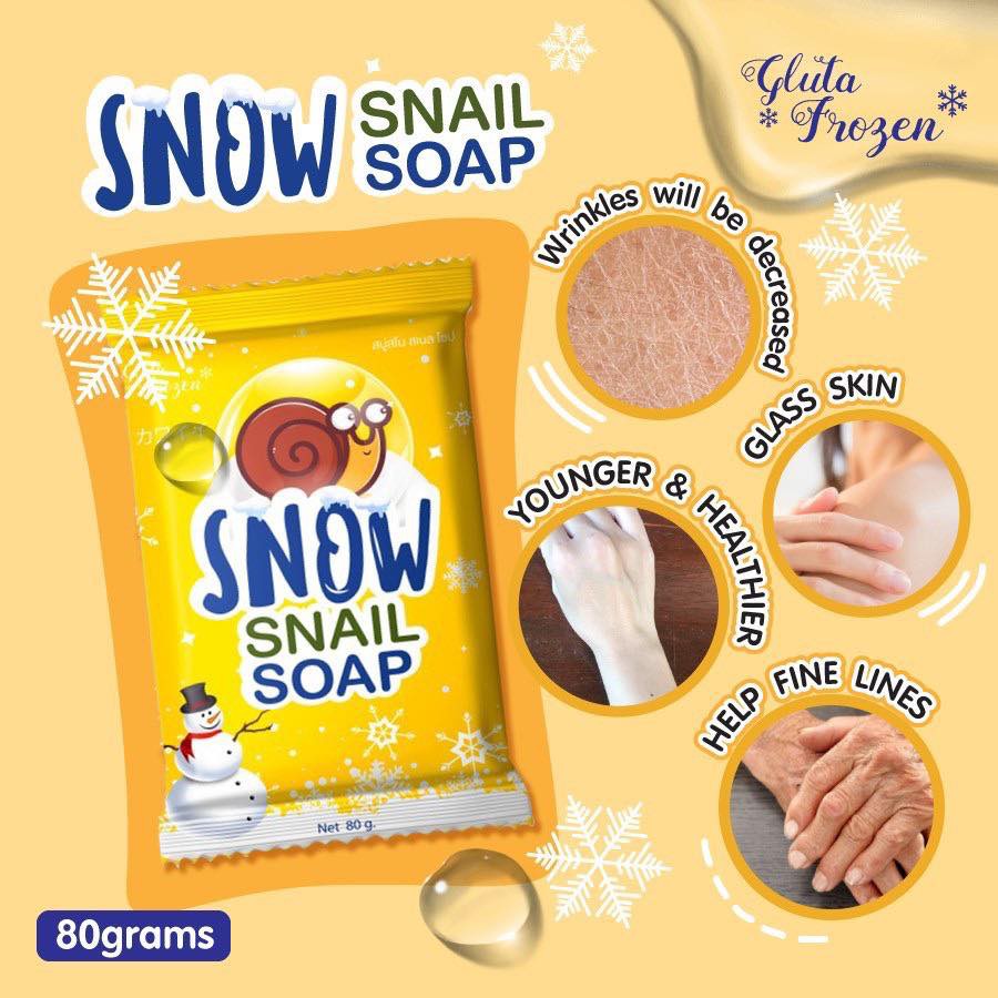 Gluta Frozen Snow Snail Soap 80g
