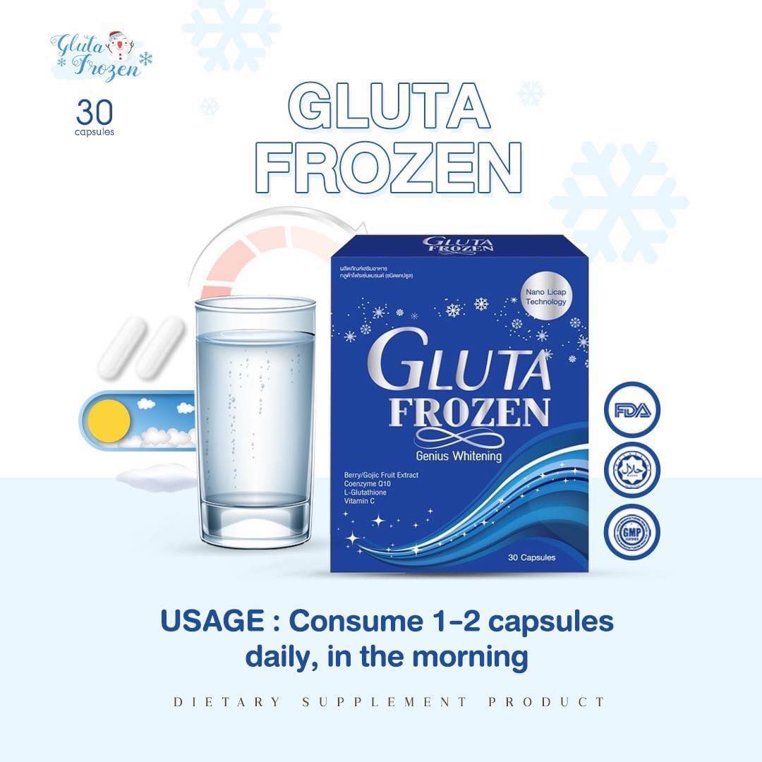 Gluta Frozen (Q10, Glutathione Vitamin C) 30 Capsules