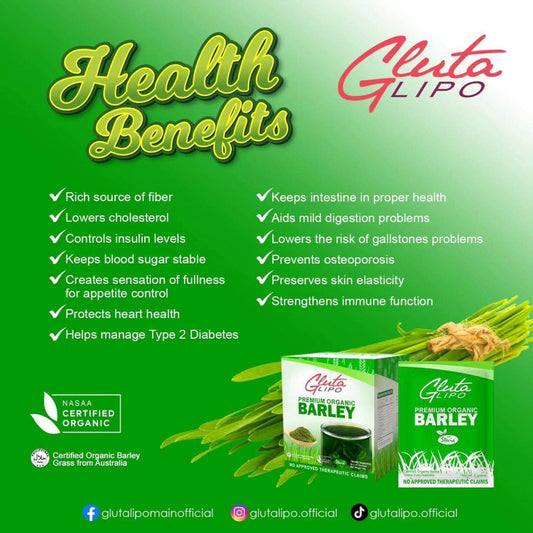 Gluta Lipo Premium Organic Barley (Net Weight 50g)