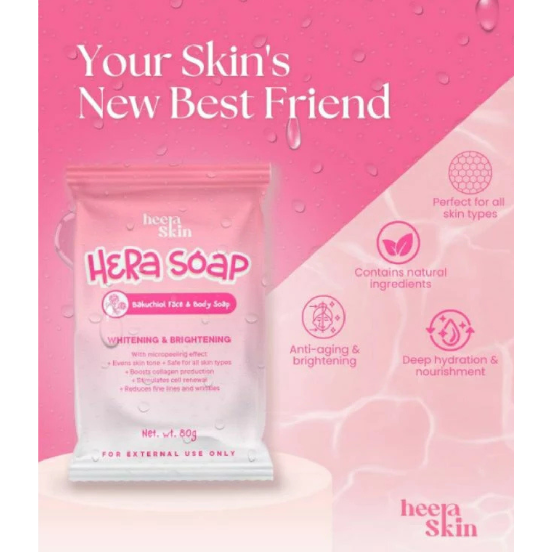 HEERA SKIN Hera Whitening & Brightening Soap (Bakuchiol) 80g