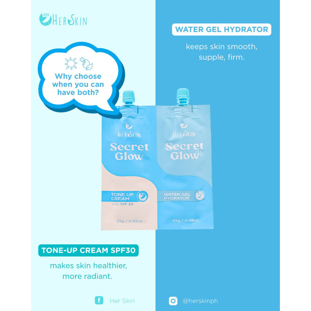 HERSKIN Secret Glow Duo (Tone Up Cream + Water Gel Hydrator) 25g + 25g