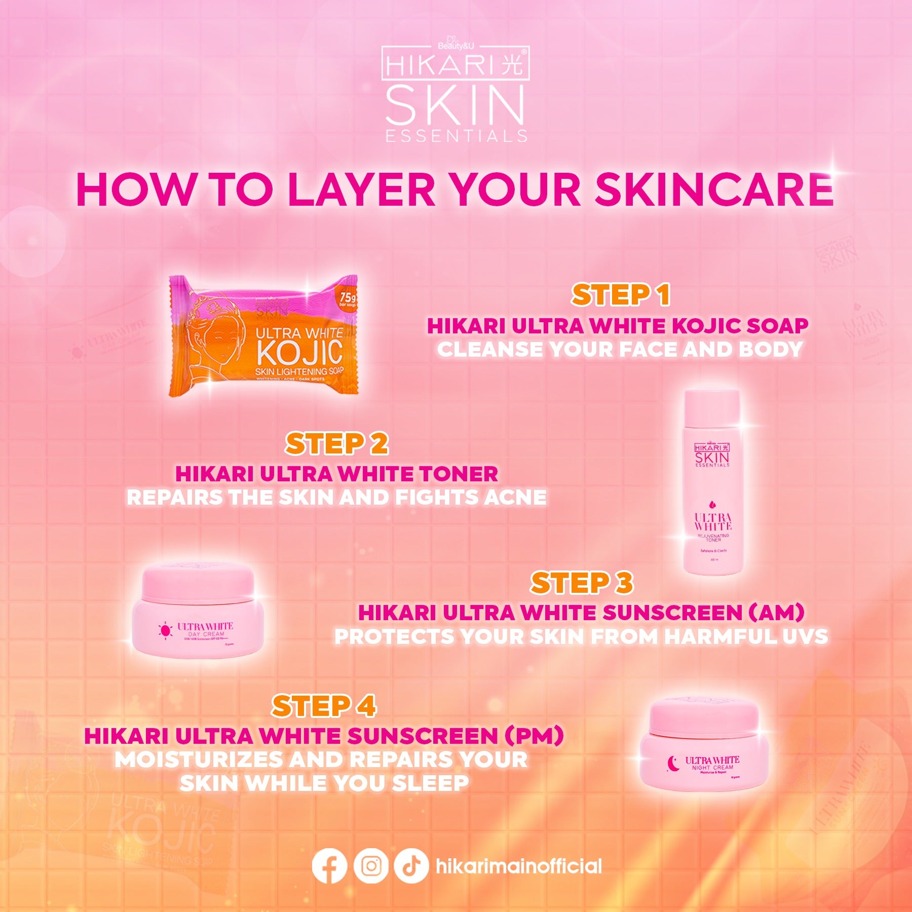 HIKARI SKIN ULTRAWHITE Premium Rejuvenating Set