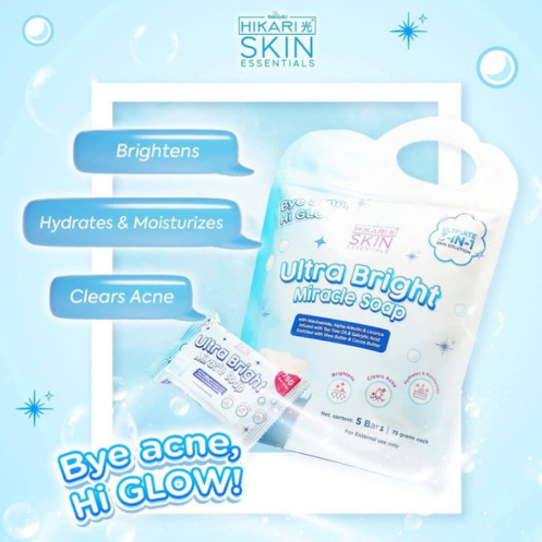 HIKARI SKIN Ultra Bright Miracle Soap 5x75g