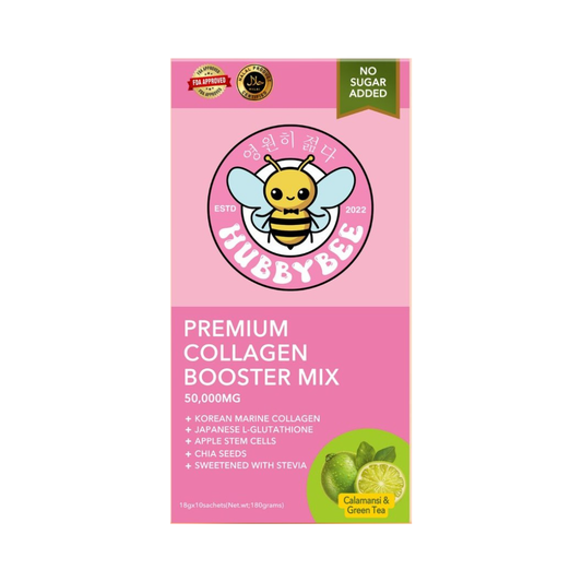 HUBBYBEE Premium Collagen Booster Mix (Calamansi & Green Tea) - 10 Sachets