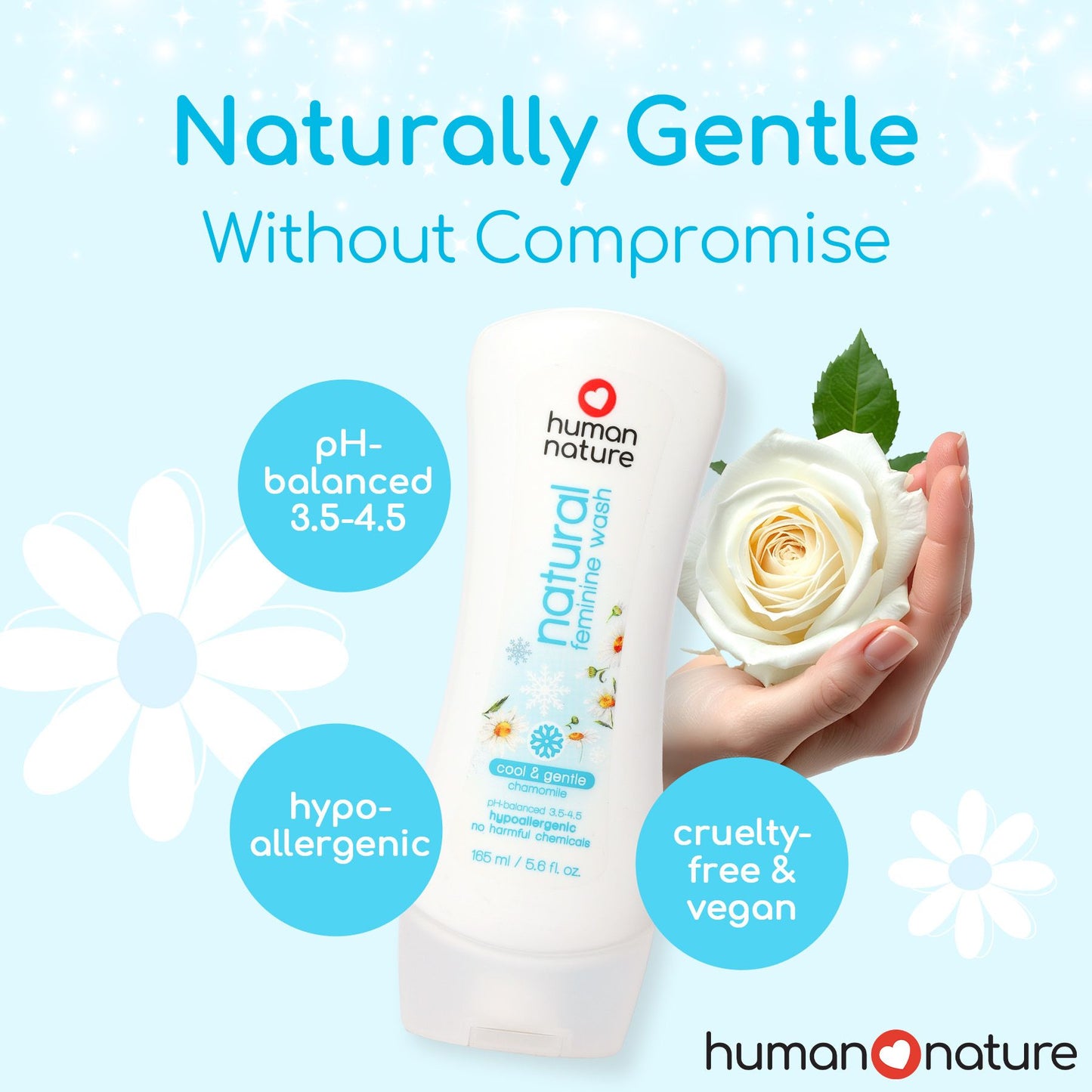 HUMAN NATURE Natural Feminine Wash (Cool & Gentle) 165ml