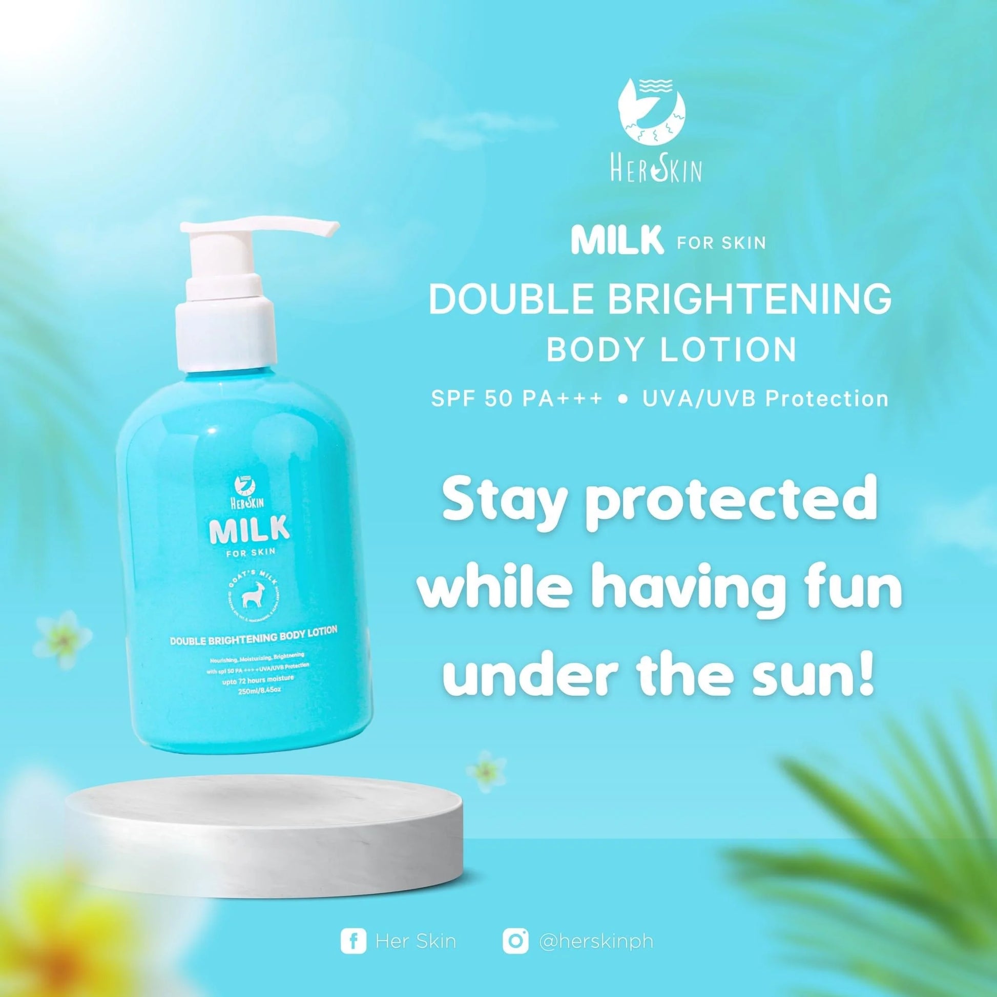 HerSkin Double Brightening Body Lotion SPF 50 PA+++ UVA/UVB 250mL