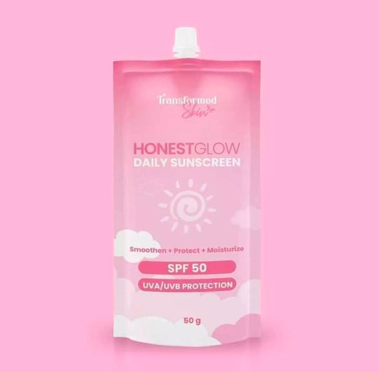 Honest Glow Daily Sunscreen SPF 50 UVA/UVB Protection 50g by Transformed Skin