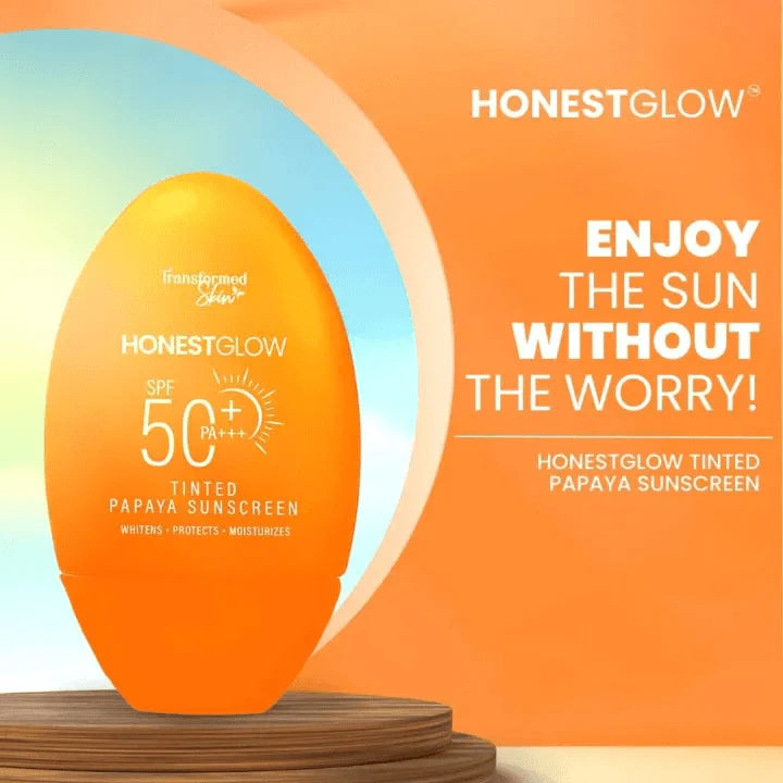 Honest Glow Daily Sunscreen SPF 50 UVAUVB Protection 50g by Transformed Skin