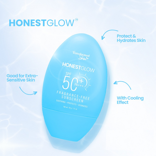 Honest Glow Fragrance-Free Sunscreen (SPF 50 PA+++) by Transformed Skin 50g