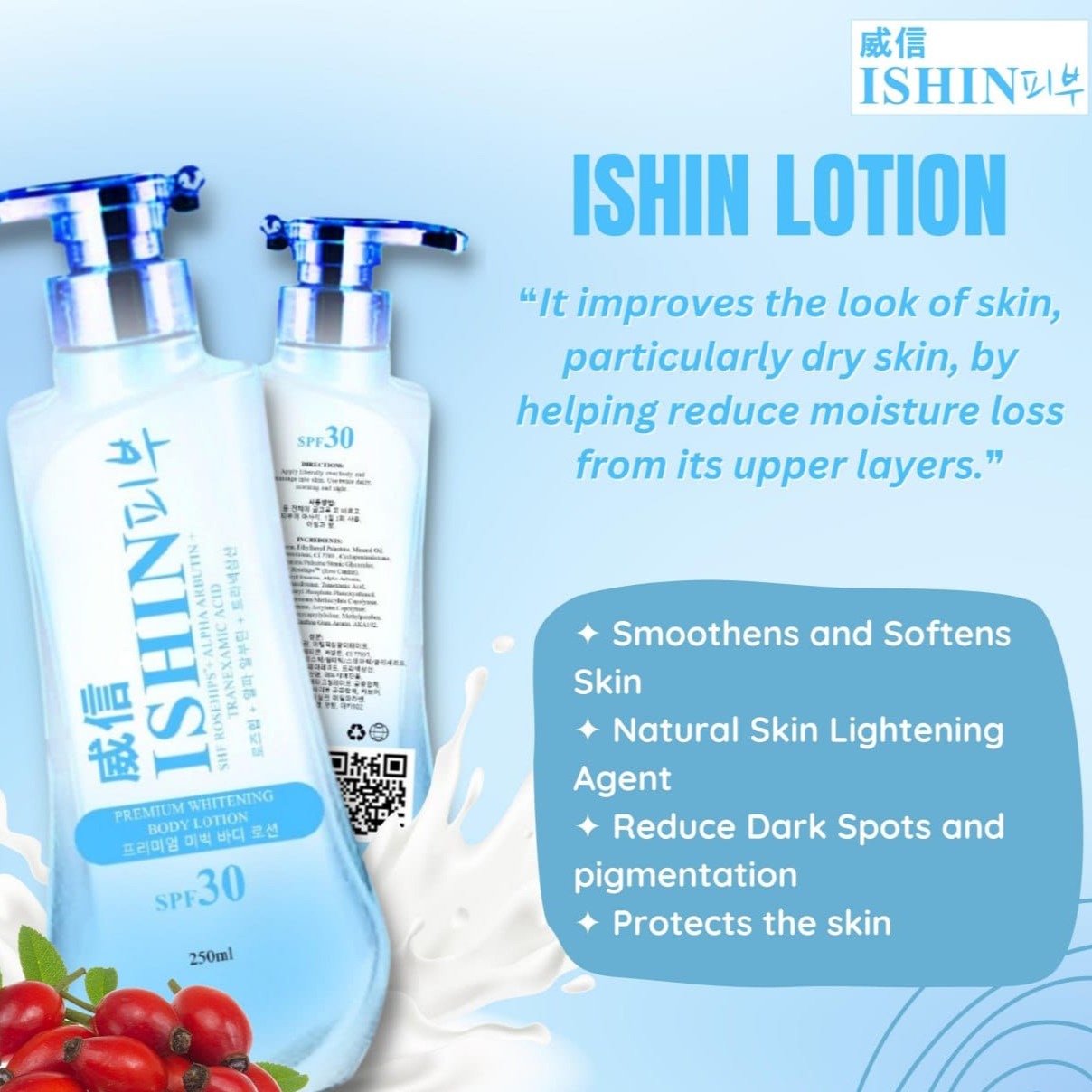 Ishin Premium Whitening Body Lotion SPF30 250mL